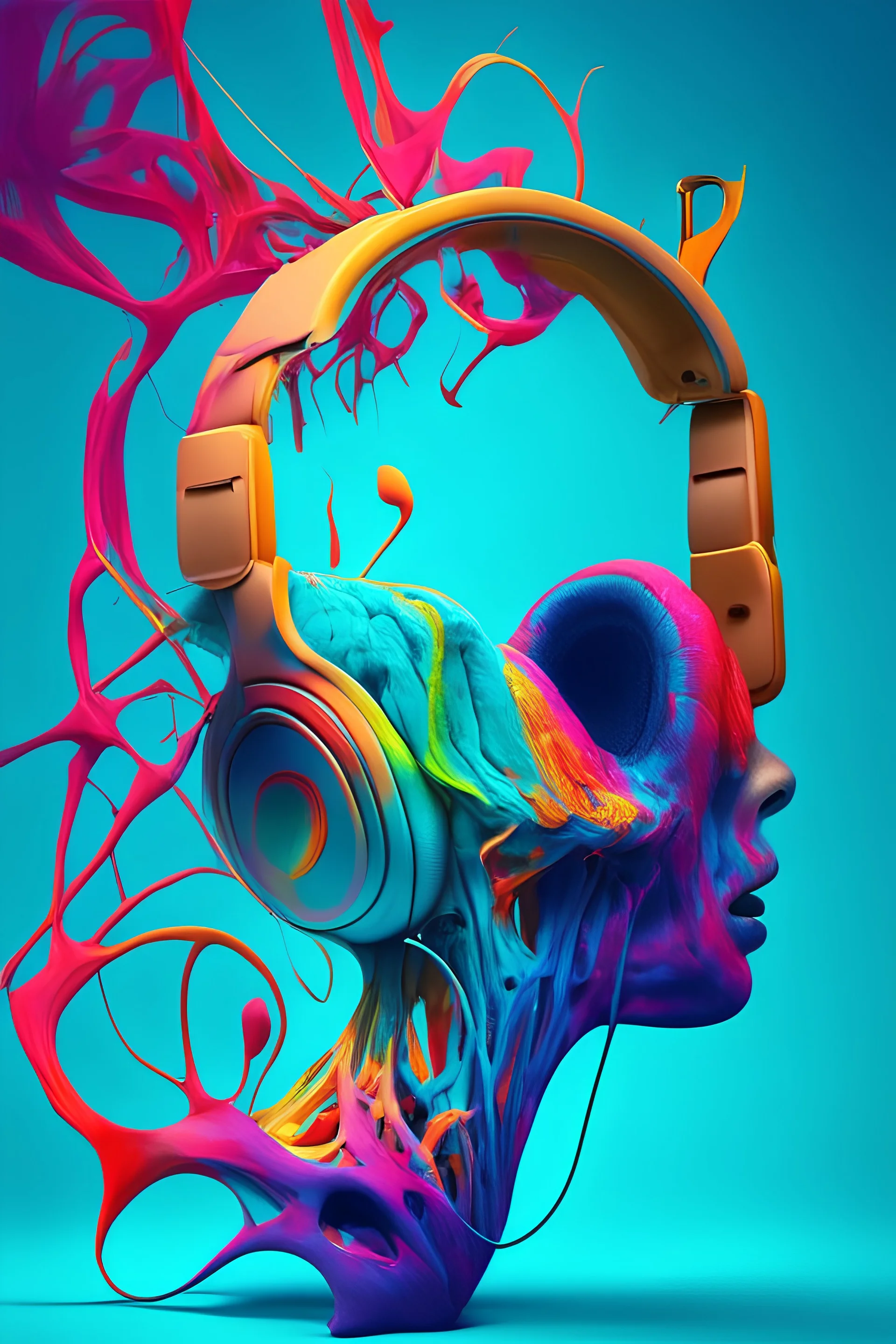 /imagine prompt: headphones, anatomy, colorful,