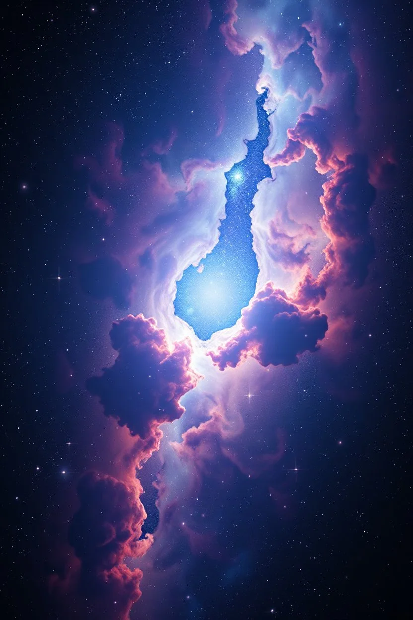 A nightmare woven from light." Stars are holes in the fabric of reality, from which a blinding, painful light pours. Nebulae resemble phantasmagorical visions.