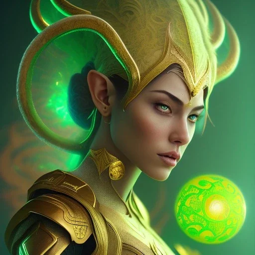 swirl, power surge ,dhalsim as elven yoga master, 4k, Highly Detailed, perfect eyes, Digital Illustration, Cinematic Lighting, Realistic, Sharp Focus, Centered, Beautifully Lit, Bioluminescent by Stanley Artgerm Lau, totally green background, the greenest color