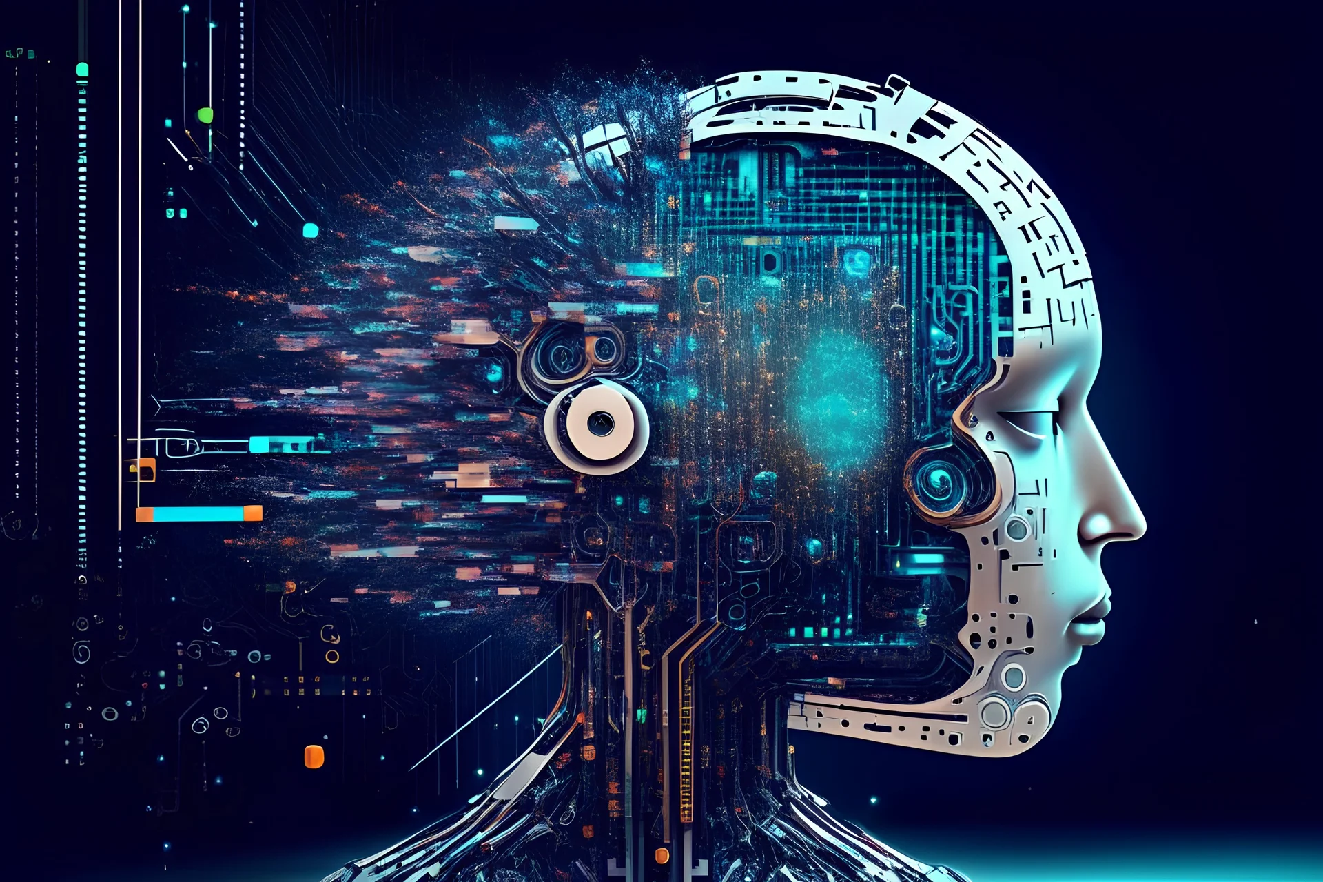 An image that expresses: the future of programming and the convergence of creativity and technology in the world of artificial intelligence