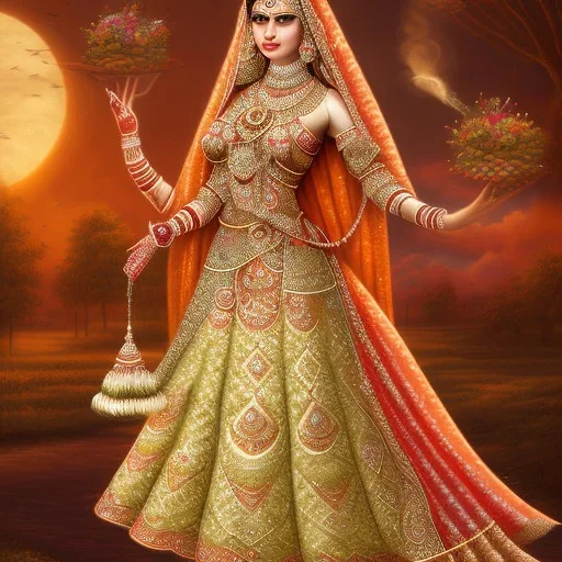 Gujarati bride in fantesy world