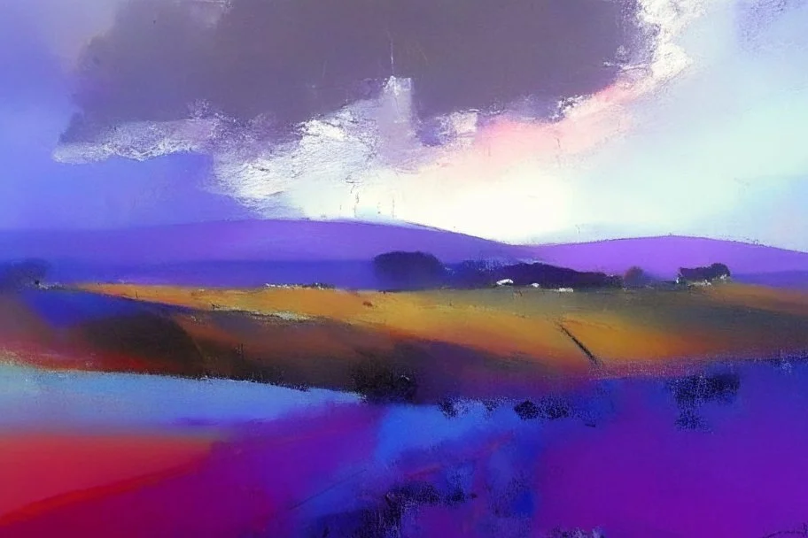 Shropshire landscape, style of Peter wileman