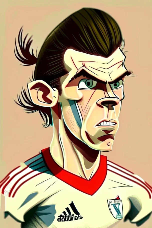 Gareth Bale Footballer football player cartoon 2d