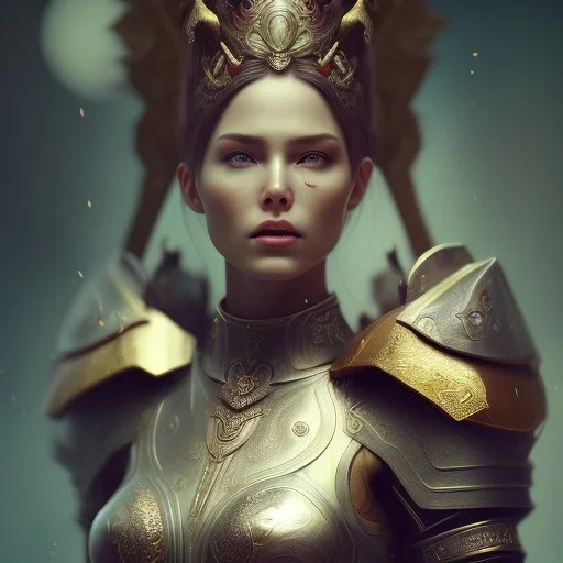 badass female goddess of war, very beautiful figure,tilt shift blur, wearing detailed,armor,object shadow,extraordinary, sharp focus,macro lens,intricate filigree metal design, full body portrait, cinematic, unreal engine 5, 8k, hyper realistic. Volumetric lighting, unreal engine 5 ,hyper elegant,hyperphotorealistic, epic composition,bokeh, cinematic lighting, hyperphotomaximalist, masterpiece,epic composition, motion blur. Glim lighting