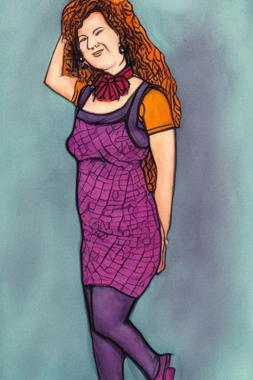 Portrait lady, full body shot, full-color medium shot RiotGrrrl