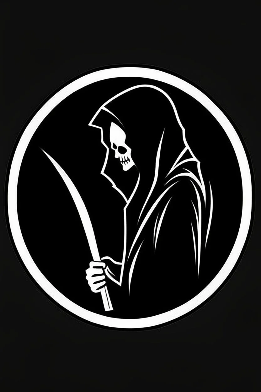 Extremely simple logo representing the shadow of the grim reaper