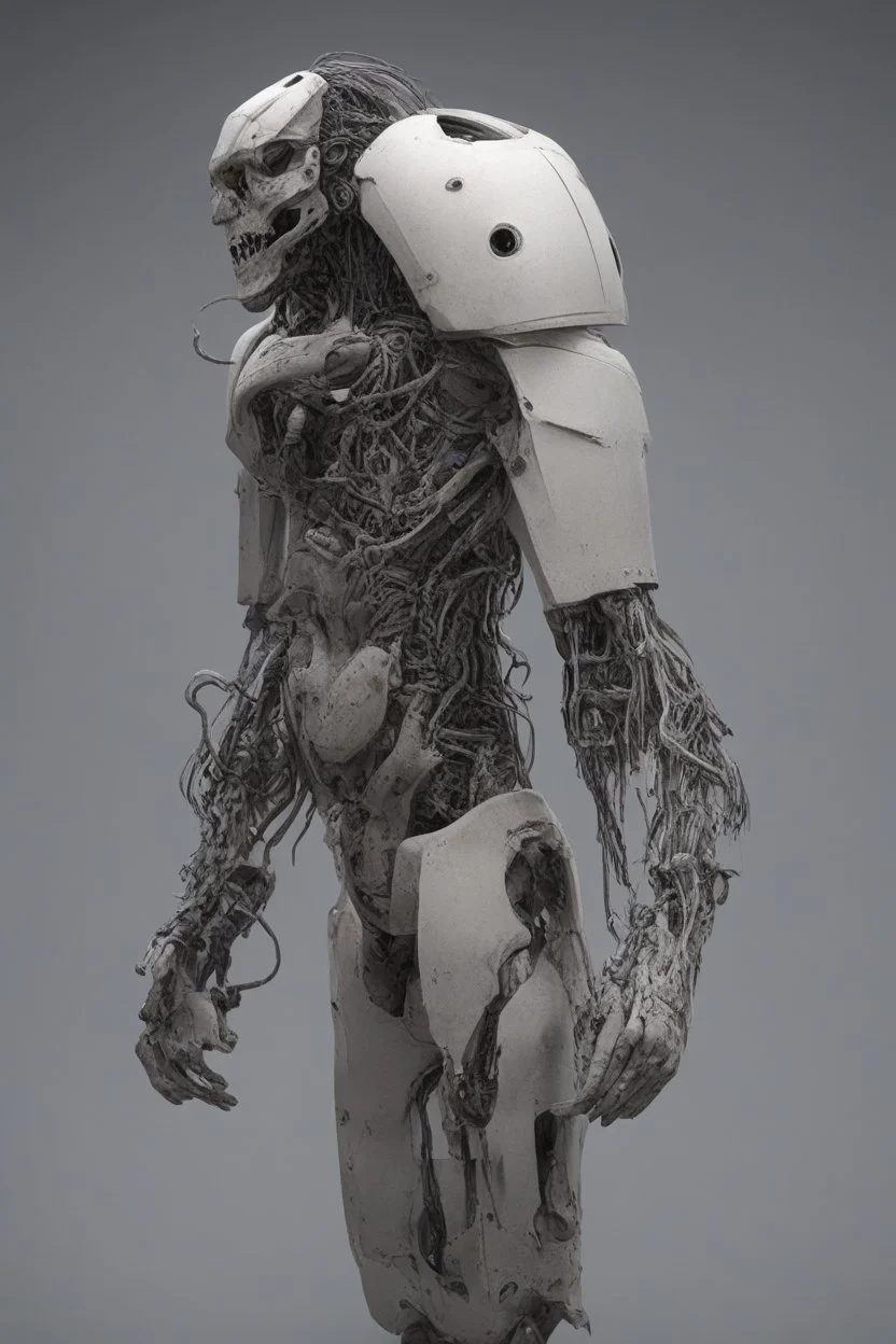A creature half human half machine
