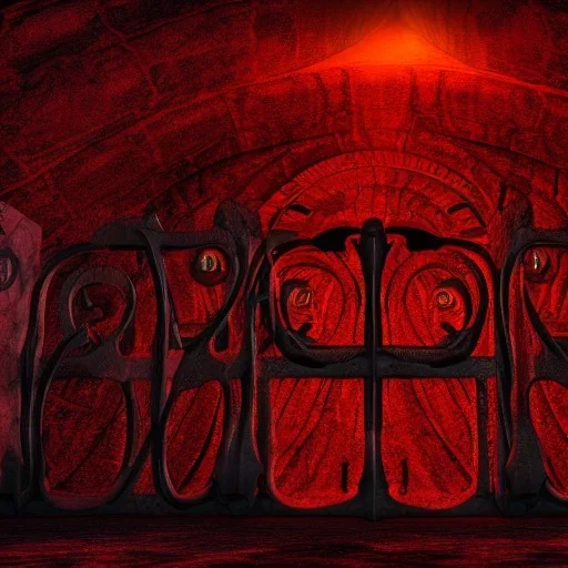the gates of hell illustration 8k resolution