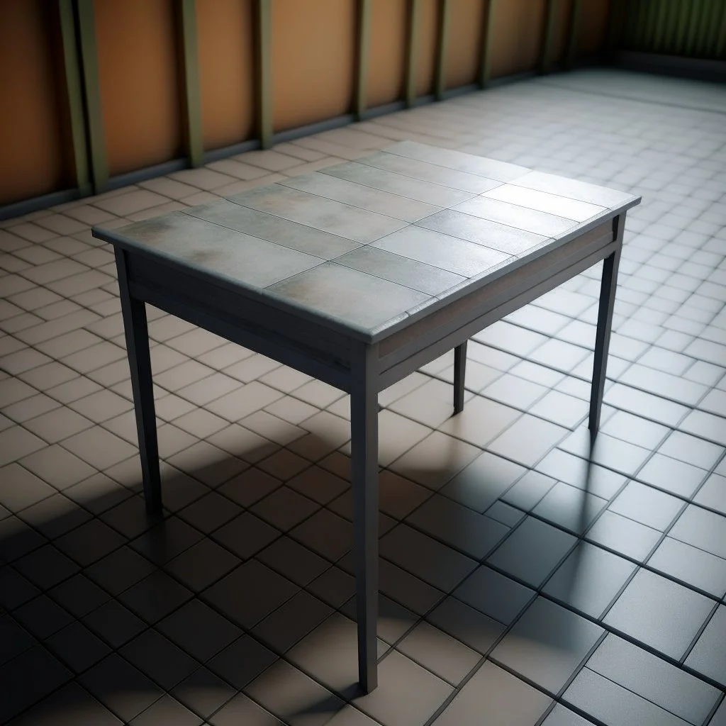 Generate an image of a table. The background should be slightly blurred.