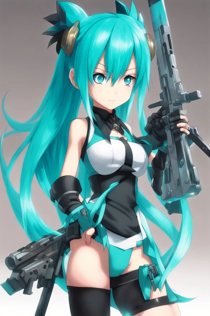 hatsune leeku with big weapons