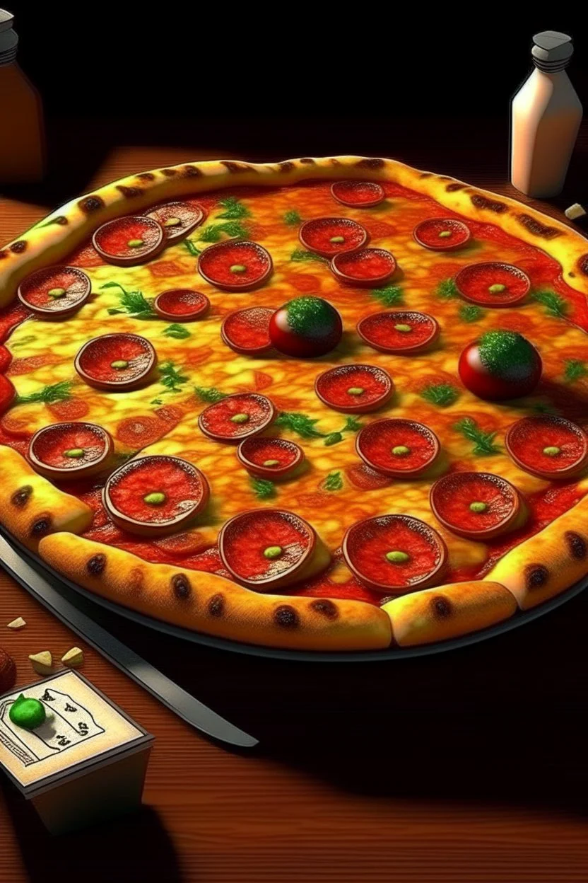 Realistic pizza