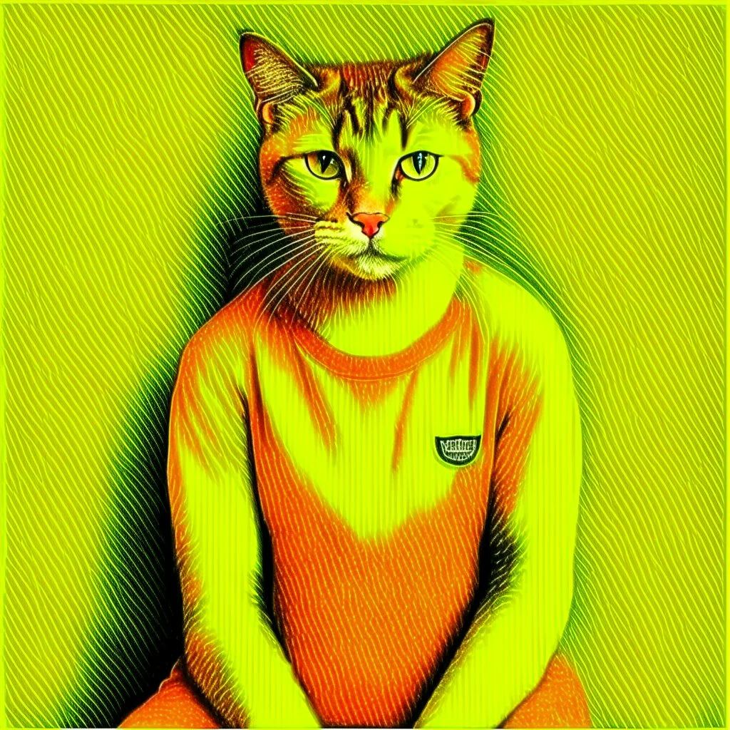 Portrait of a cat by Van Gogh