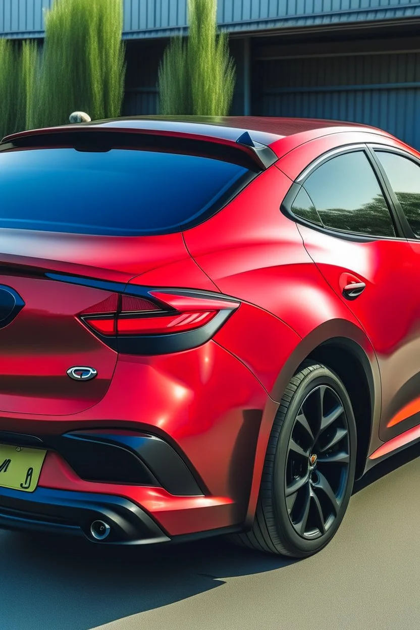 ein mazda 3 2017 von hinten mit 6 auspruffrohren