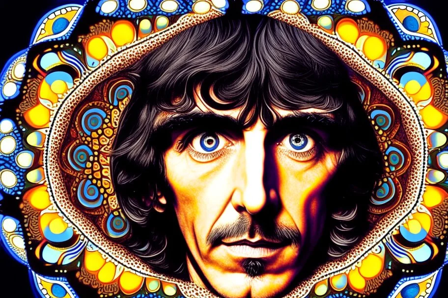 george harrison 3rd eye mandala trippy acid