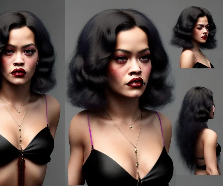 Rita ora, 1800s, vampire, long black curly hair