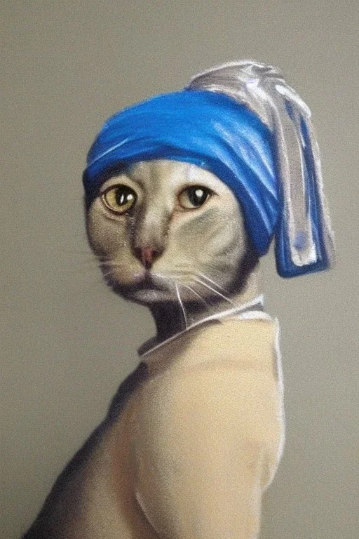 Die Katze mit dem Perlohrring. Vermeer