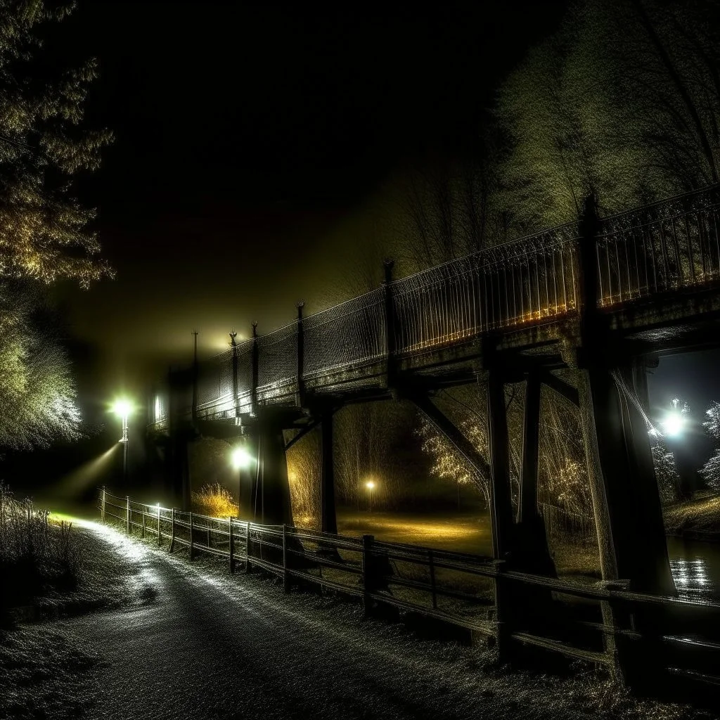 THE GHOST IS STILL DANCING AT NIGHT ON THE OLD COUNTRY BRIDGE. Carlos Lapellegrina