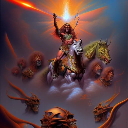 drawing riders of the apocalypse boris vallejo Style