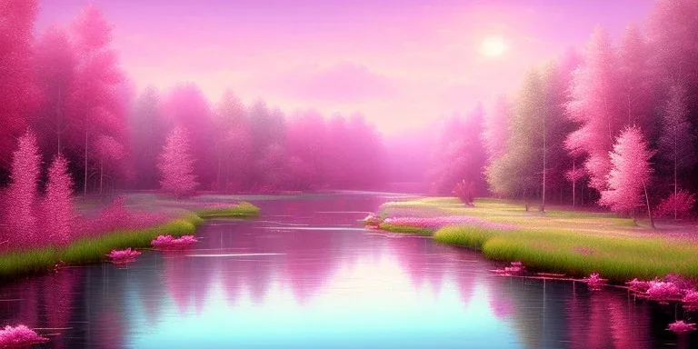 Pink river