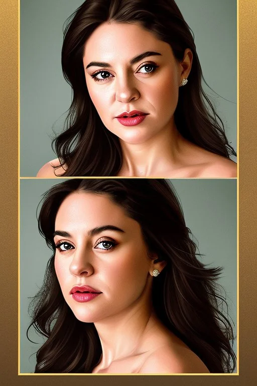 Extremely rich female actress portrait