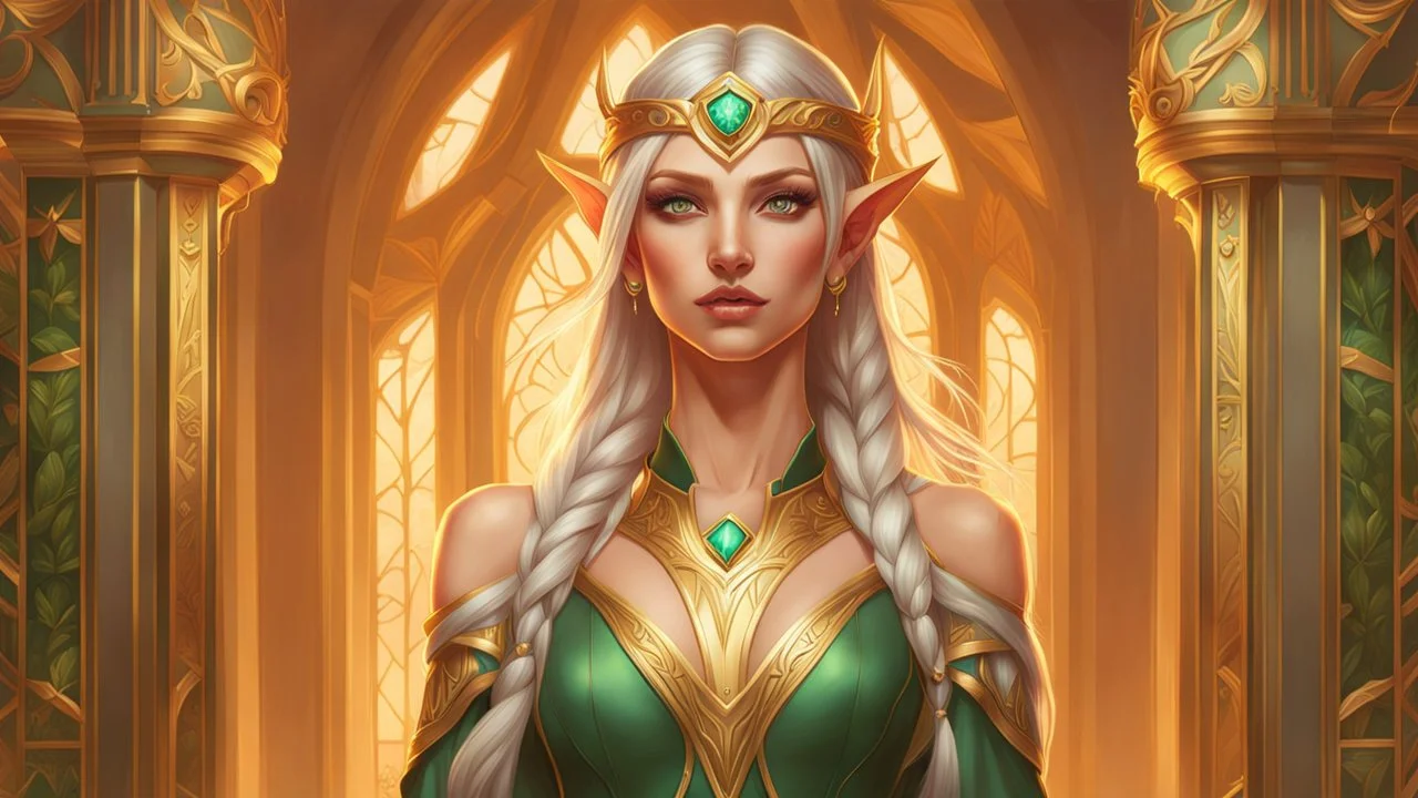 mdjrny-v4 style portrait of female elf, intricate, elegant, highly detailed, digital painting, artstation, concept art, smooth, sharp focus, illustration, art by artgerm and greg rutkowski and alphonse mucha, 8k