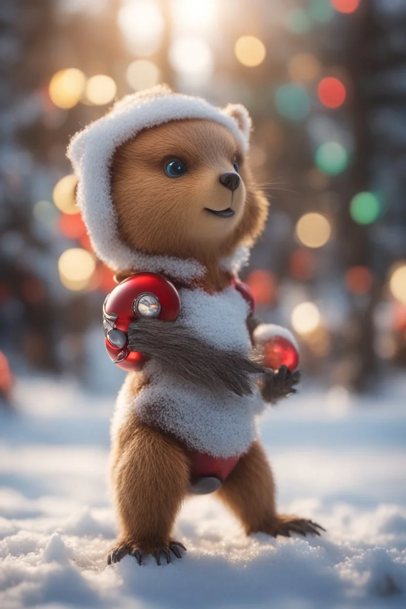 last Christmas adult star bear squirrel chat robot, bokeh like f/0.8, tilt-shift lens 8k, high detail, smooth render, down-light, unreal engine, prize winning