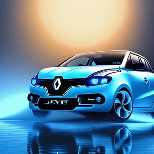 Renault Zoë, futuristic movie, blue, snowscape