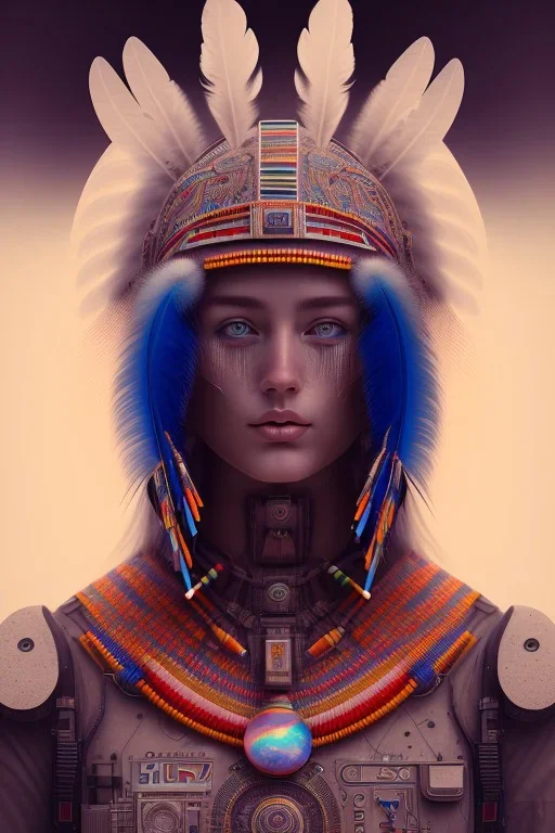 portrait full human body, Americans natives,feathers, meditation, universe, fractal, realistic, 8k, high quality, extreme detail, symmetrical,