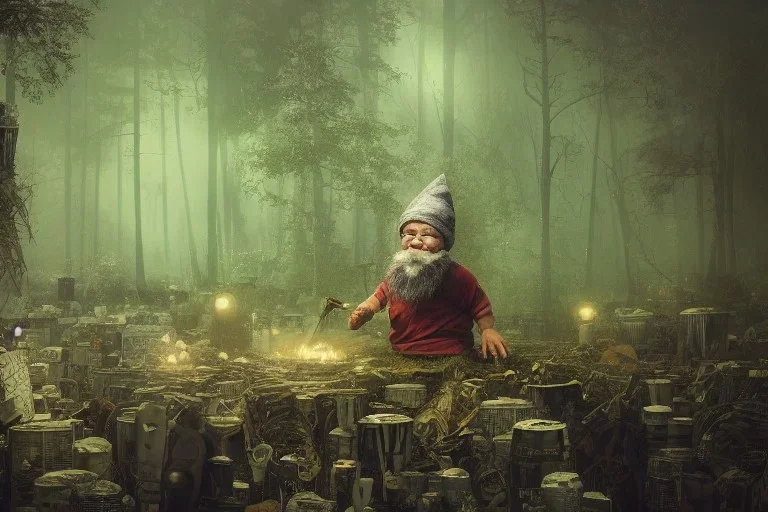 punk gnome playing dj set, magic luminous forest background, digital Art, perfect composition, beautiful detailed intricate insanely detailed octane render trending on artstation, 8 k artistic photography, photorealistic concept art, soft natural volumetric cinematic perfect light, award - winning photograph, masterpiece, raphael, caravaggio, greg rutkowski, beeple, beksinski, giger, chiaroscuro, pixar