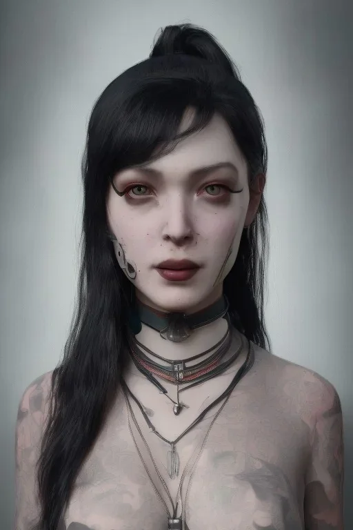 Portrait lady, full body shot, full-color long shot clockgoth