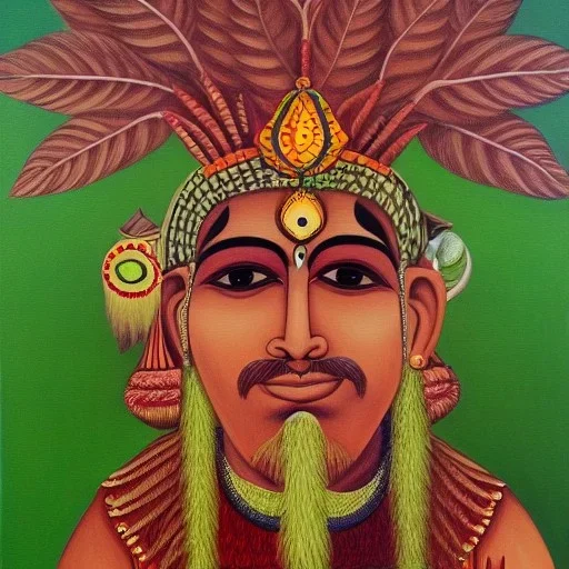 indian god of trees and plants painting