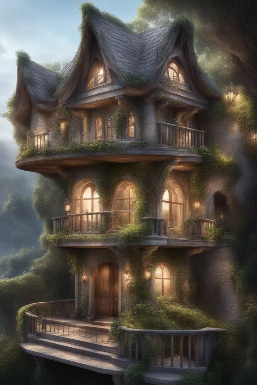 fantasy house with balcony