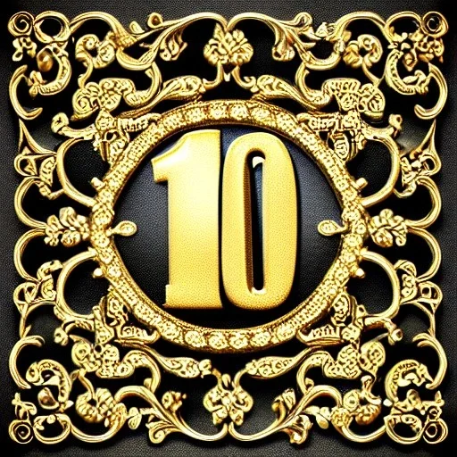 photorealistic number "100" , ornate and intricate details , soft smooth lighting, ultra detailed ,