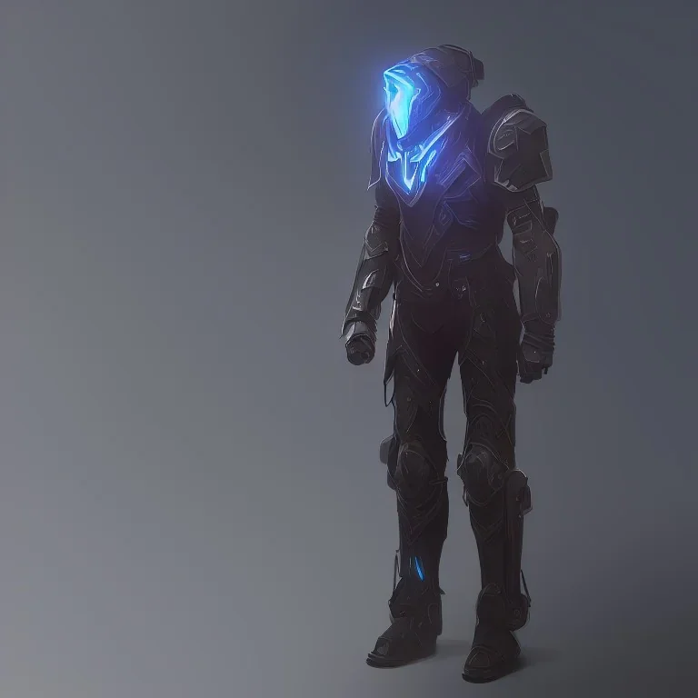 Technologically Advanced Futuristic Combat Armor with helmet