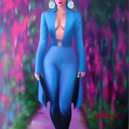 Full body portrait, painting, medium shot lady Daydreampunk