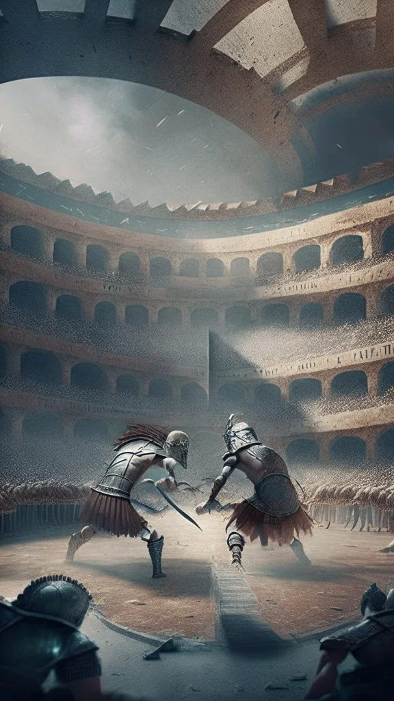 battle inside a coliseum