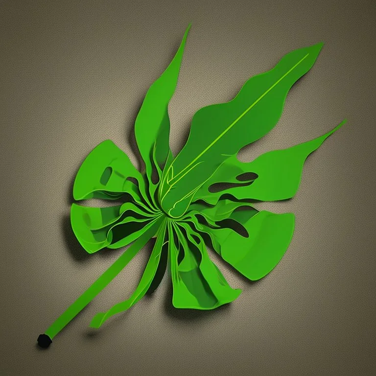 i want you to generate a logo for a new company named "SpiniLeaf" or Spinny Leaf. Something resembeling a spinning leaf, no words, HQ, digital art