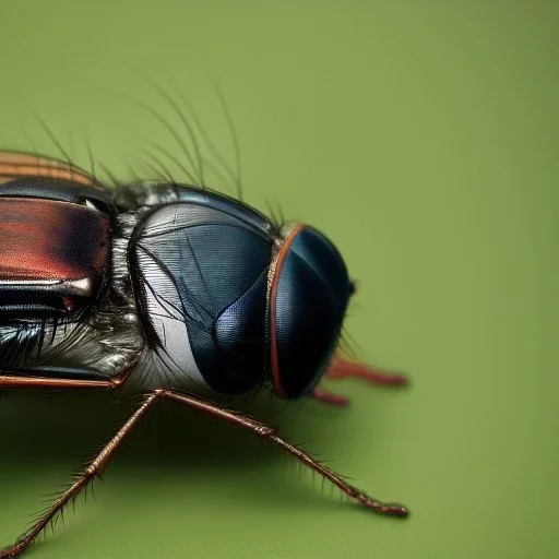 Photo of fly, 800mm lens, realistic