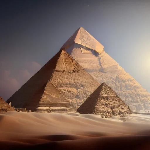 Giza Piramitleri fantasy art