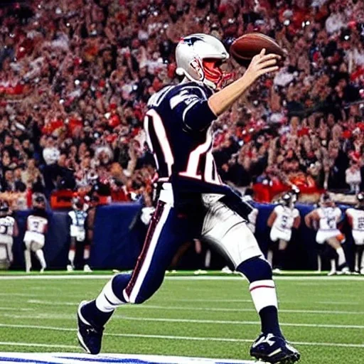 Tom Brady scoring a touchdown