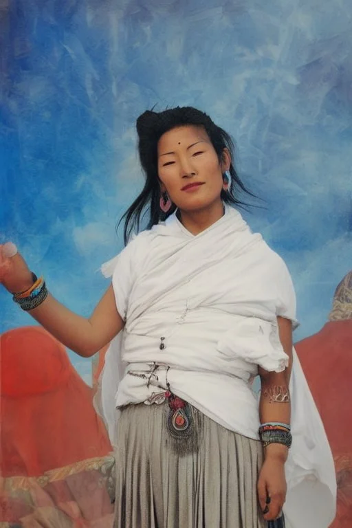 Tibetan goddess in a modern style