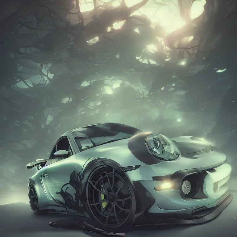 a photo of a beautiful 911 rs, art by lois van baarle and loish and ross tran and rossdraws and sam yang and samdoesarts and artgerm and saruei, digital art, highly detailed, intricate, sharp focus, Trending on Artstation HQ, deviantart, unreal engine 5, 4K UHD image