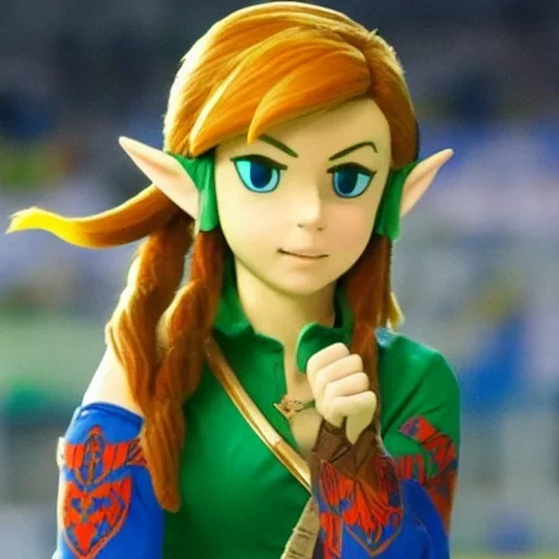 Zelda, link no campo do maracanã