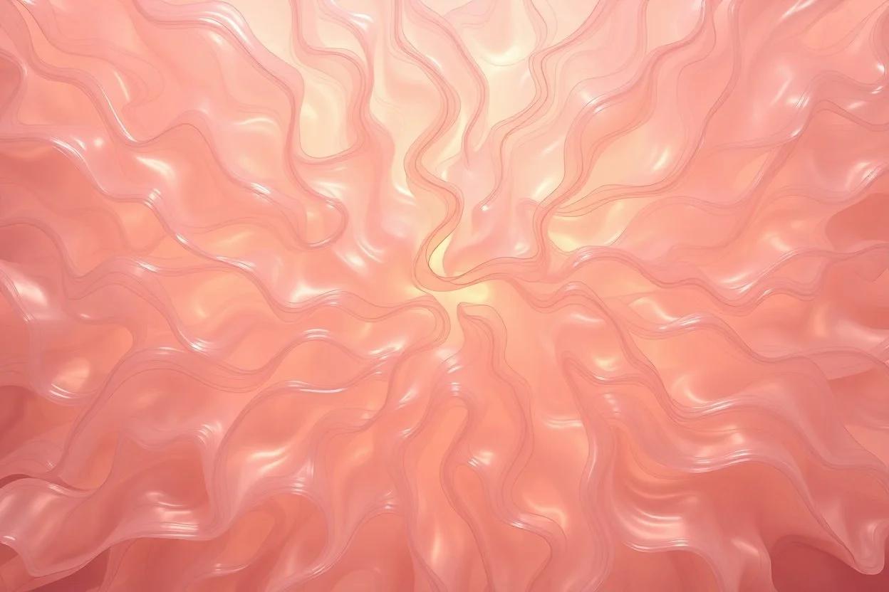Mesmerizing abstract visual, mass of flowing translucent shapes, centered, soft aesthetic, negative space.