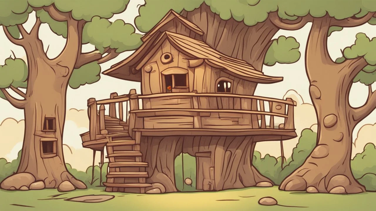 Cartoon treehouse