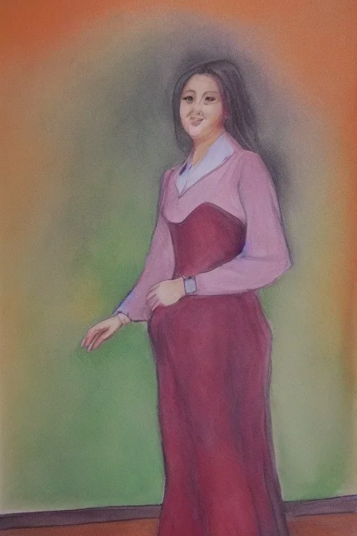 Portrait lady, full body shot, full-color medium shot EnglishMajor