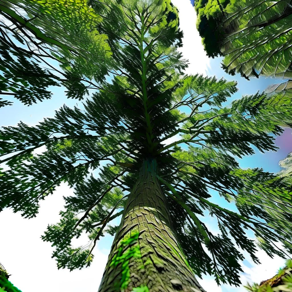 Cedar tree from below