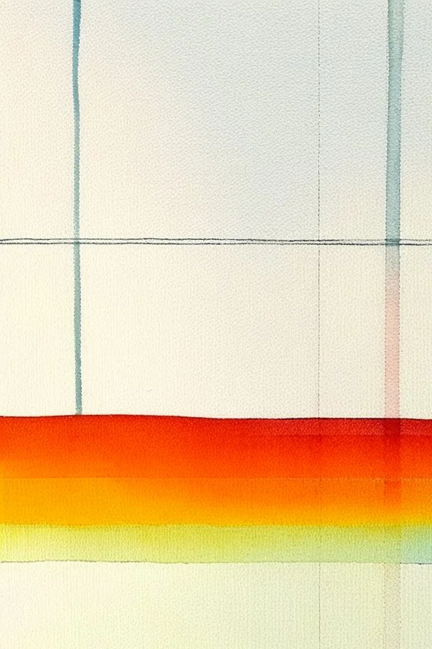 Abstract watercolour in the style of Agnes Martin. Pastel colours