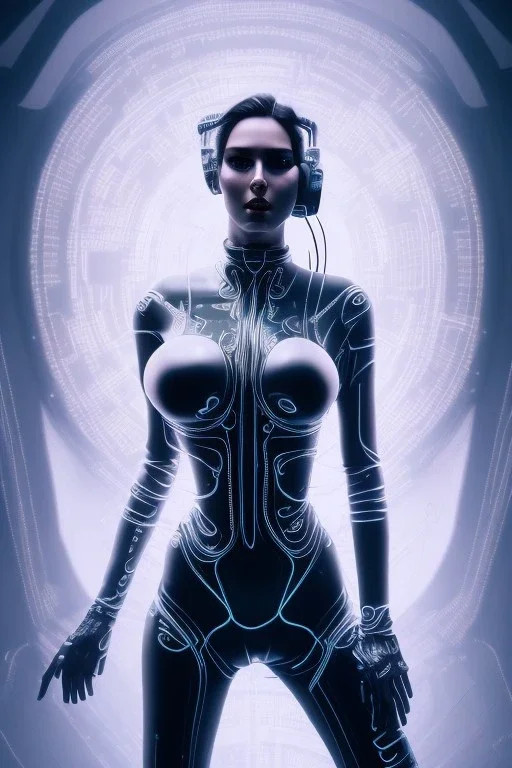 cyberpunk, black latex body, women, body portrai, big boobs, open mouth, highlight eyes perfect, skin, tron, cyborg , perfekt, real, dream, hr giger