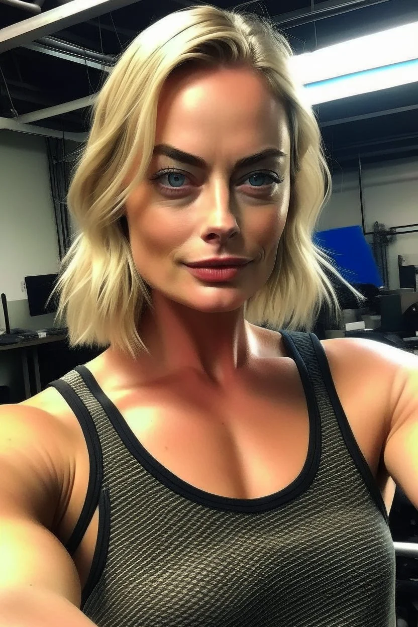 muscular margot robbie